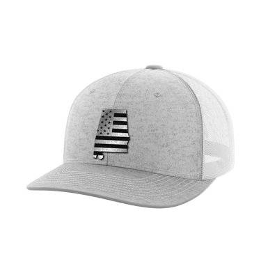 Alabama United Hats Hat Greater Half Heather Grey/White Black Leatherette Alabama